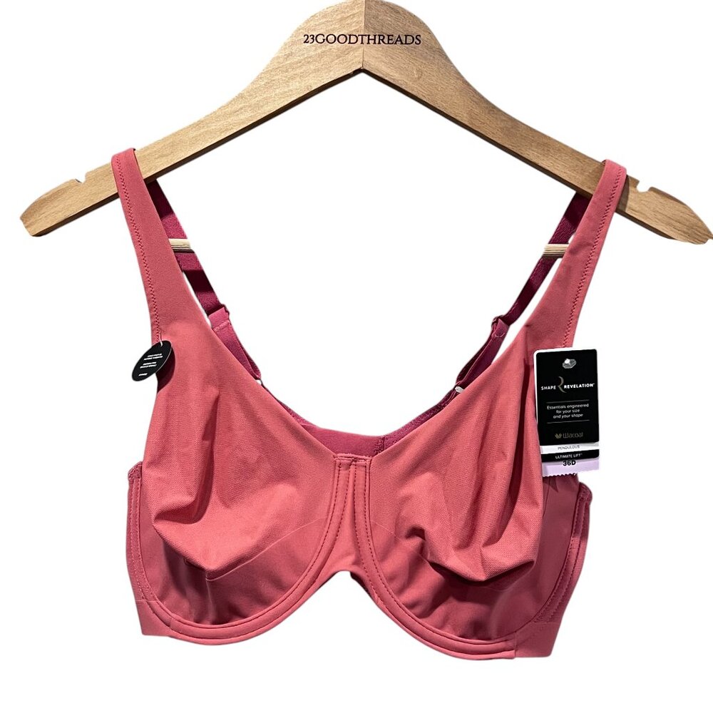Wacoal Shape Revelation Pendulous Underwire Bra, NWT, Rose, 36D
